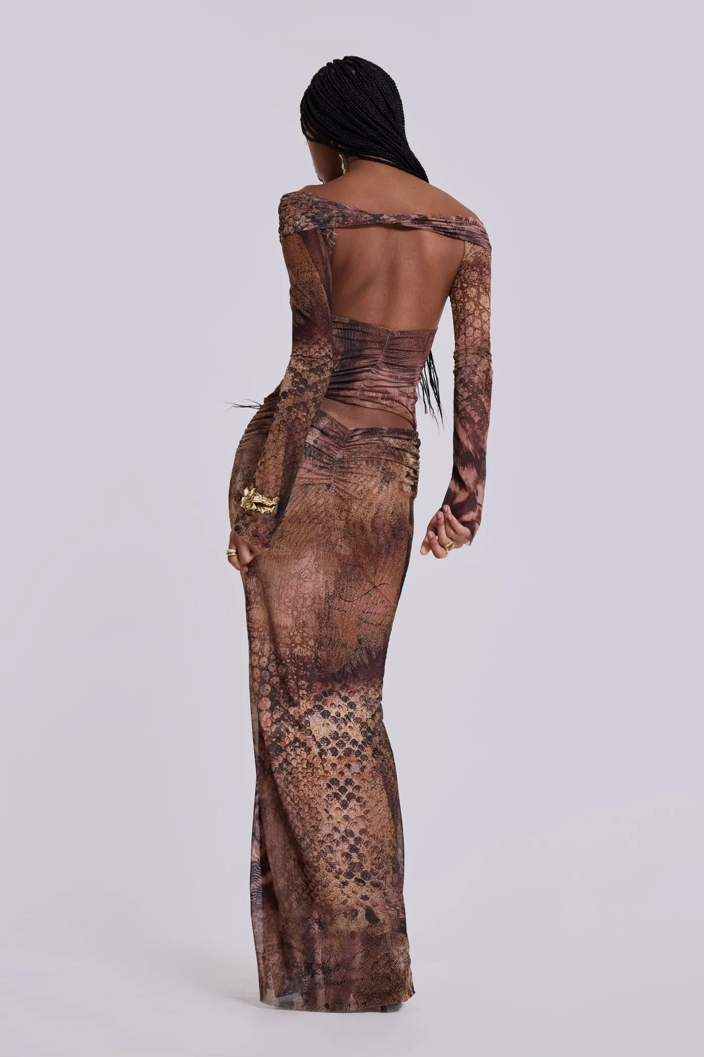 Dahna Macrame Mesh Maxi Dress sold by Jaded London product image thumbnail 3
