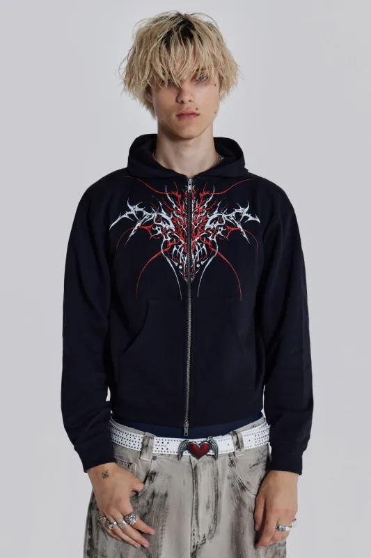 Thorn Zip Hoodie sold by Jaded London
