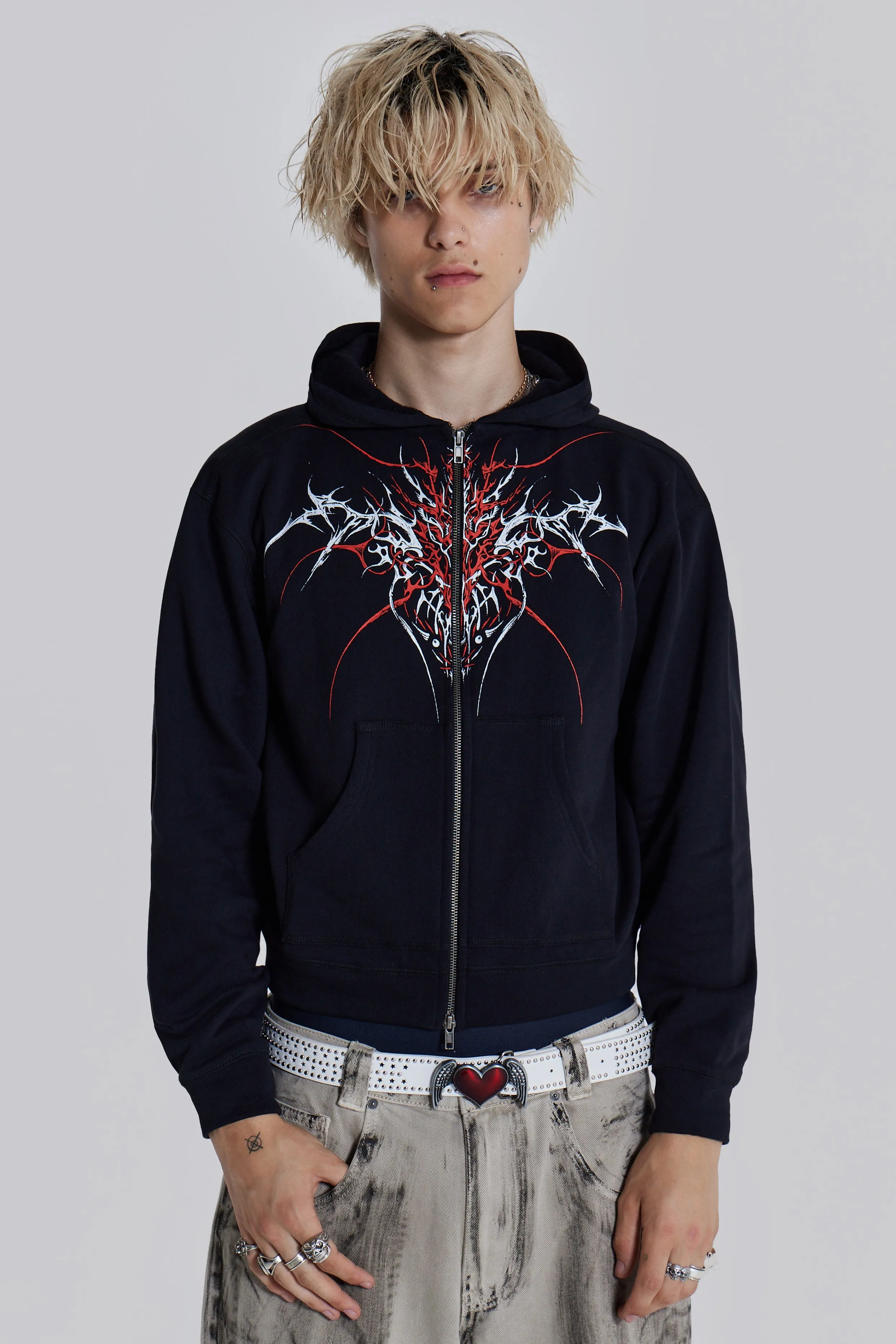 Thorn Zip Hoodie sold by Jaded London