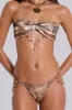 Samara Metallic Bandeau Bikini Top With Charms sold by Jaded London