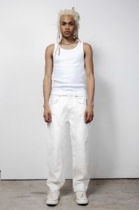 Ecru Carpenter Jeans In Skate Fit sold by Jaded London