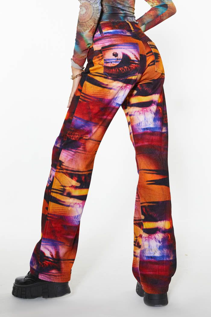 Petite Oracle Eye Print Jeans sold by Jaded London product image thumbnail 2