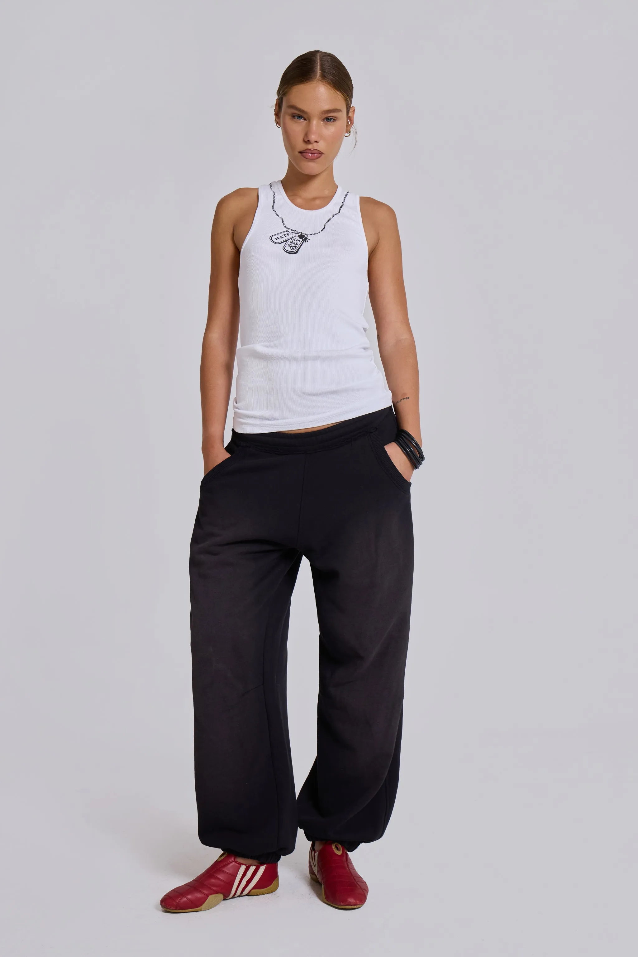 Black Cuffed Baggy Monster Joggers sold by Jaded London product image thumbnail 2