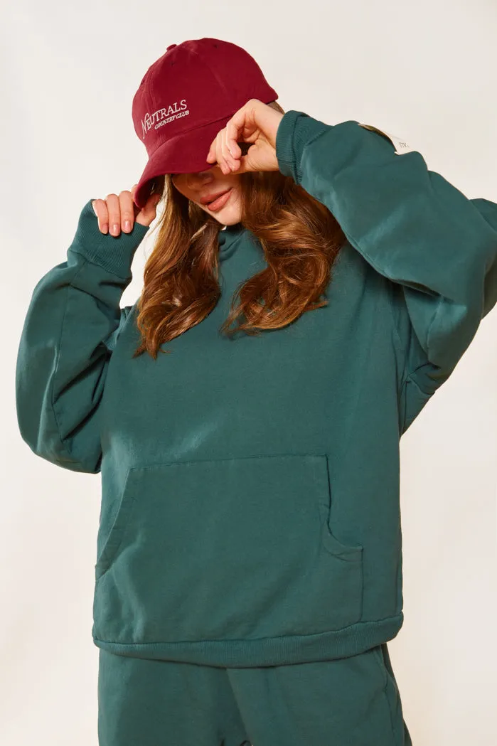 NTRLS Dark Green Oversized Hoodie sold by Jaded London product image thumbnail 2