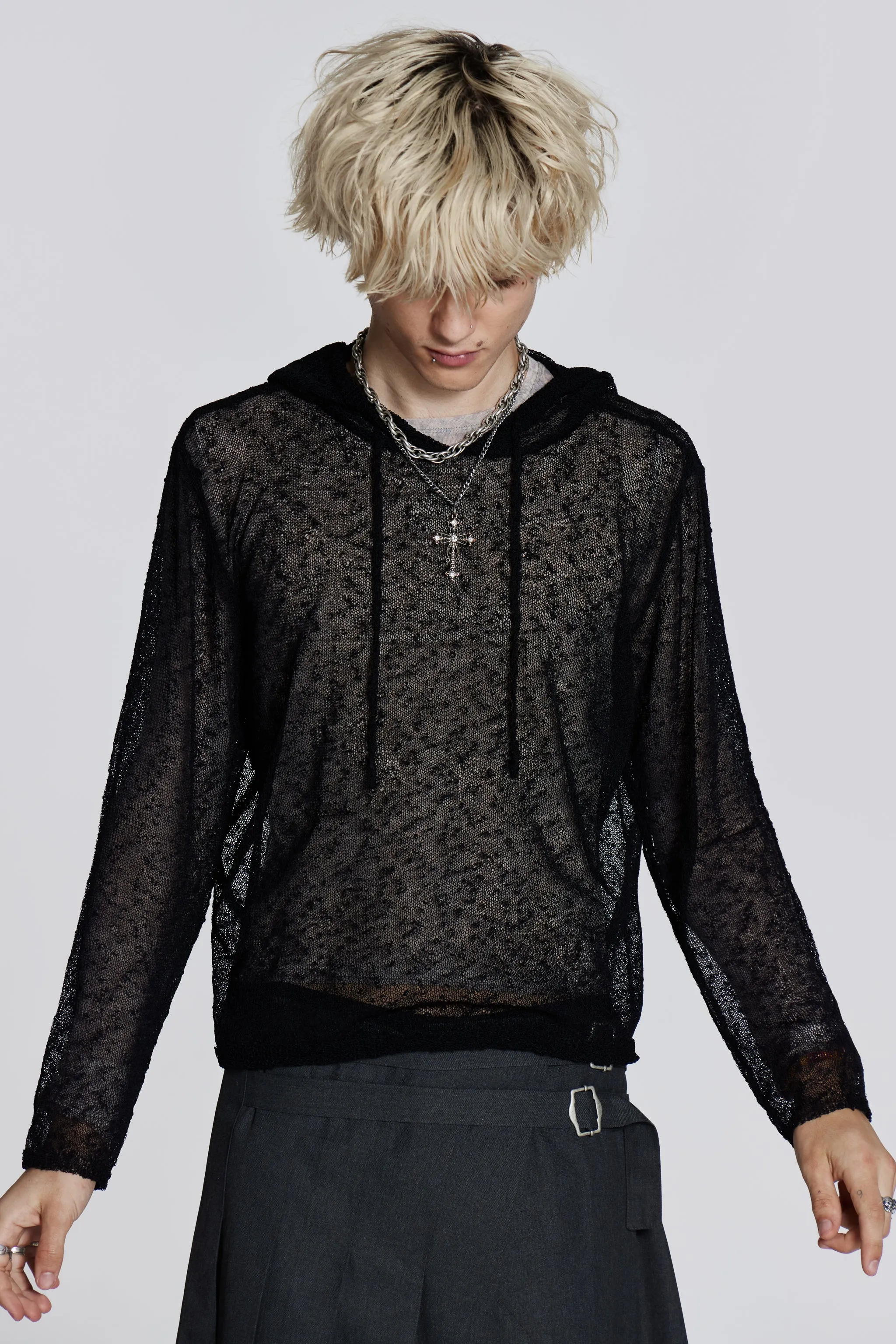 Haze Knit Hoodie sold by Jaded London