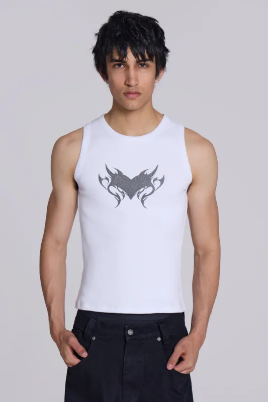 Flaming Heart Vest sold by Jaded London