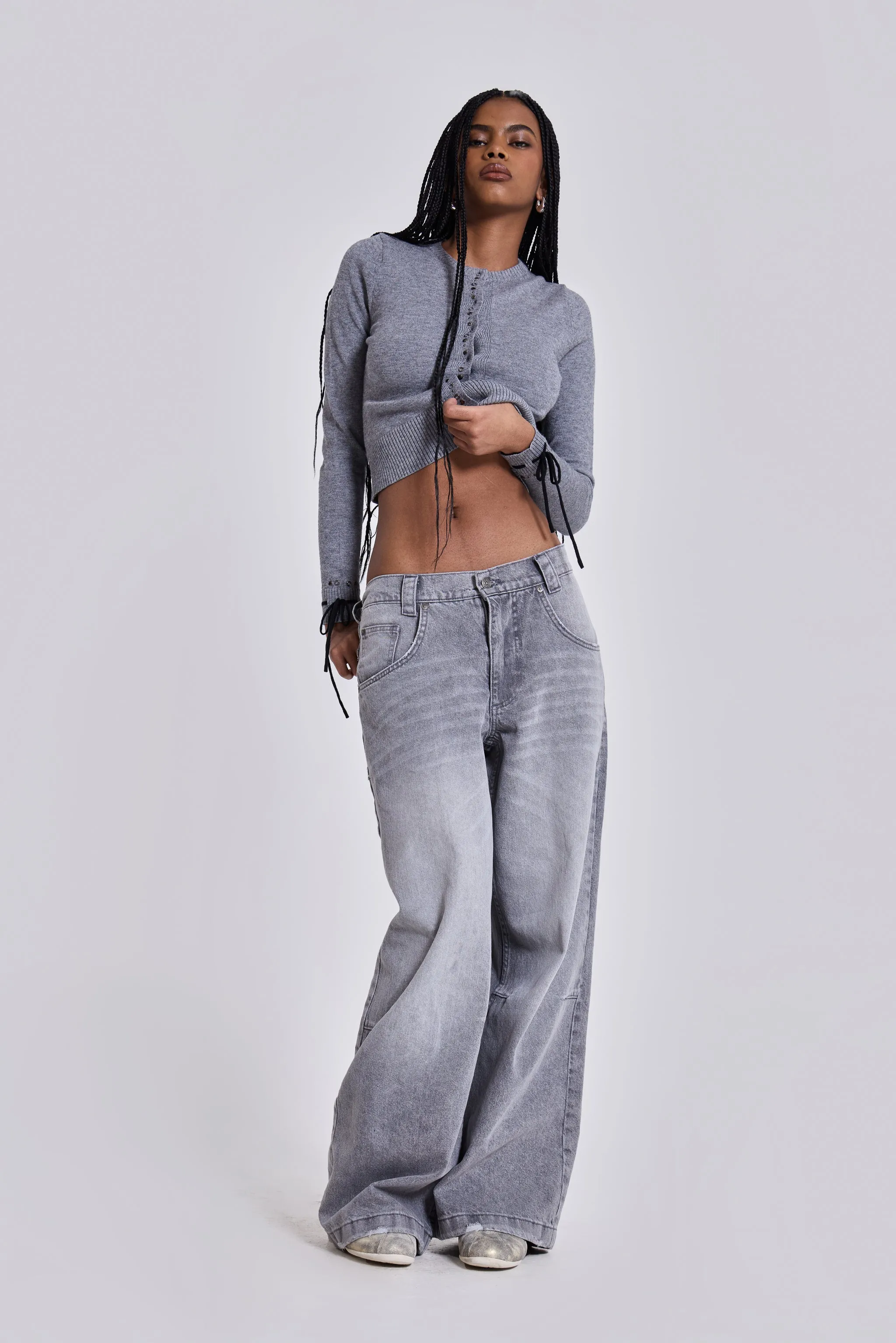 Washed Grey Colossus Jeans sold by Jaded London product image thumbnail 5