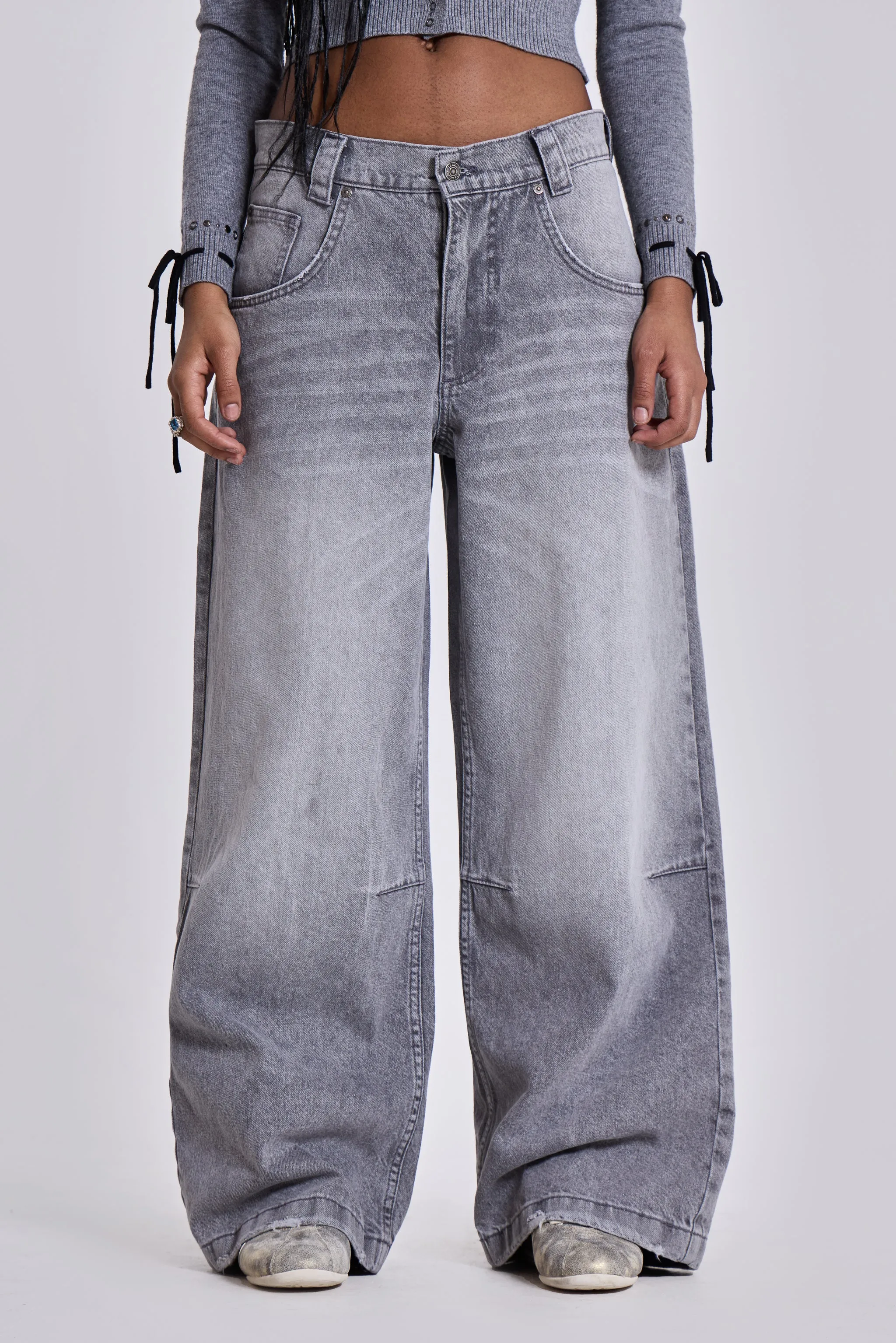 Washed Grey Colossus Jeans sold by Jaded London product image thumbnail 2