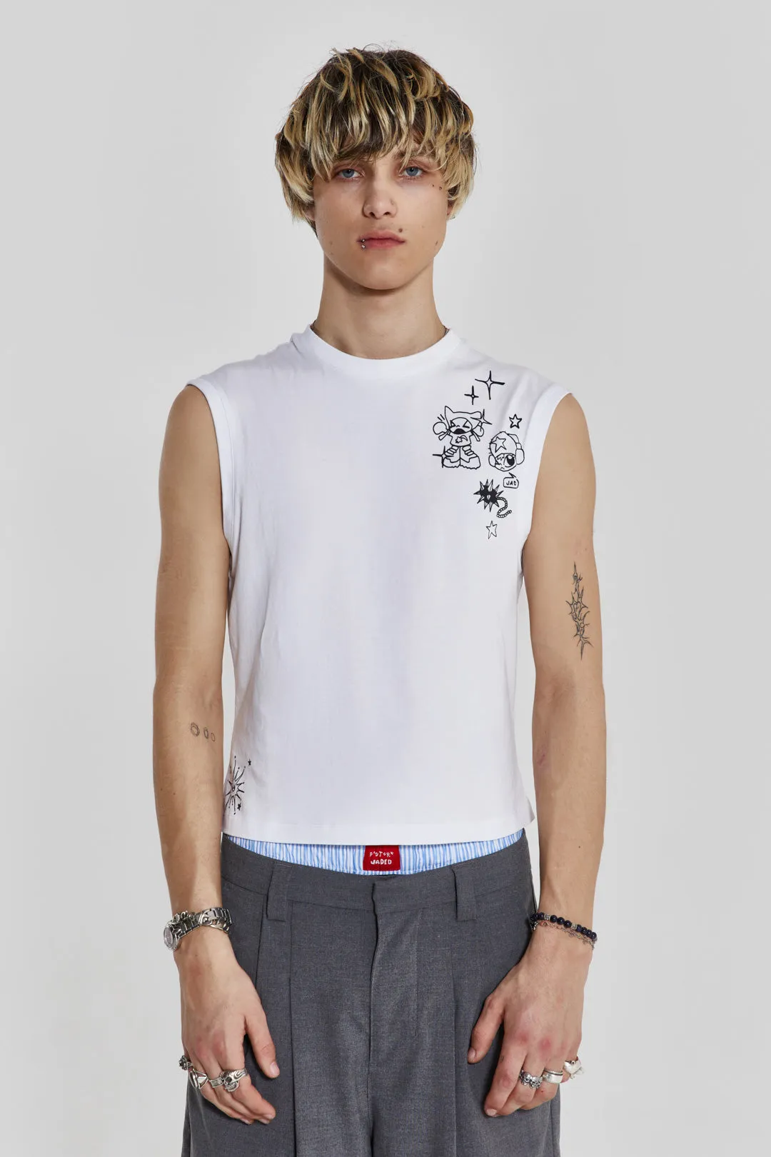 Stars and Spikes Tank sold by Jaded London