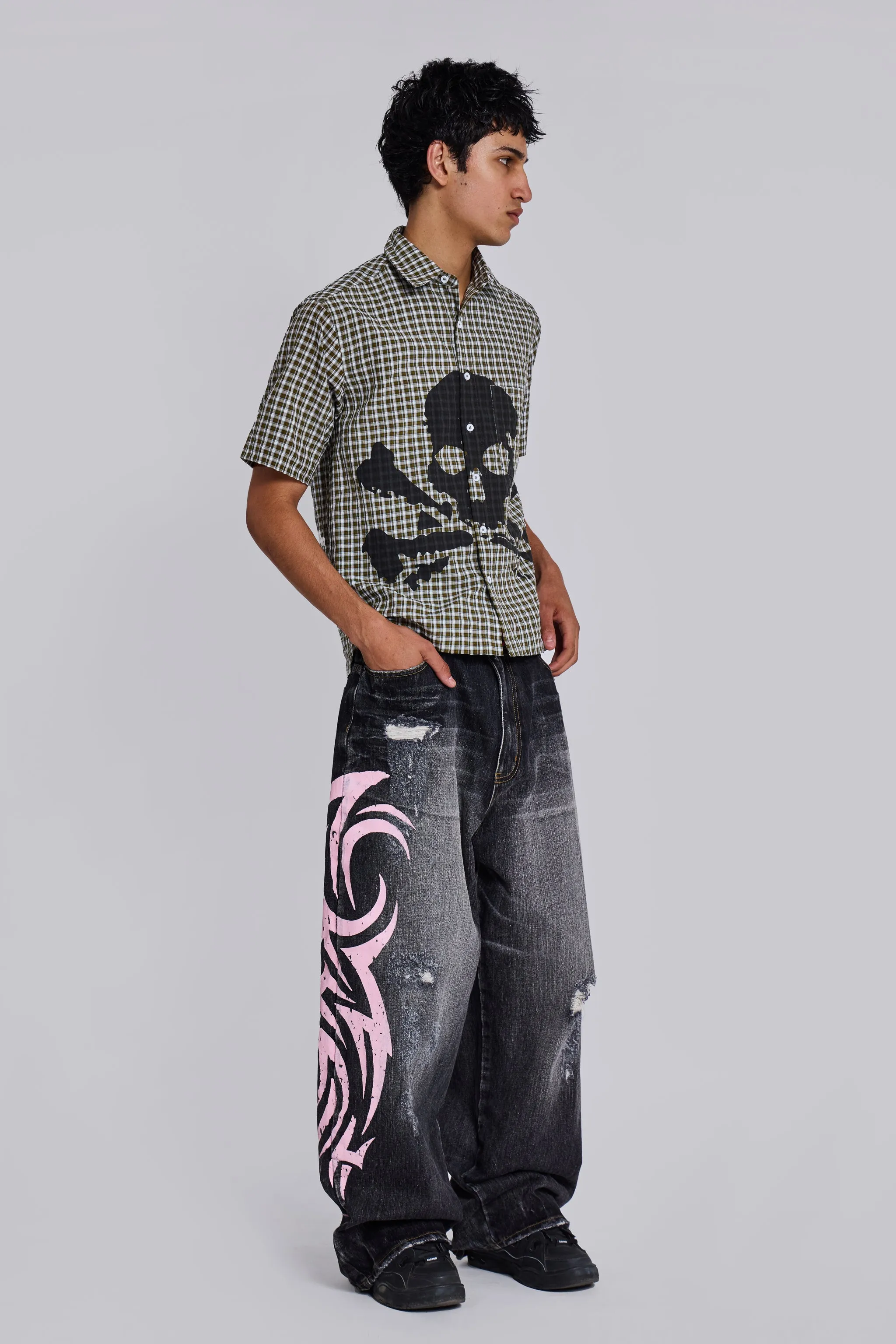 Wasted Check Shirt sold by Jaded London product image thumbnail 3