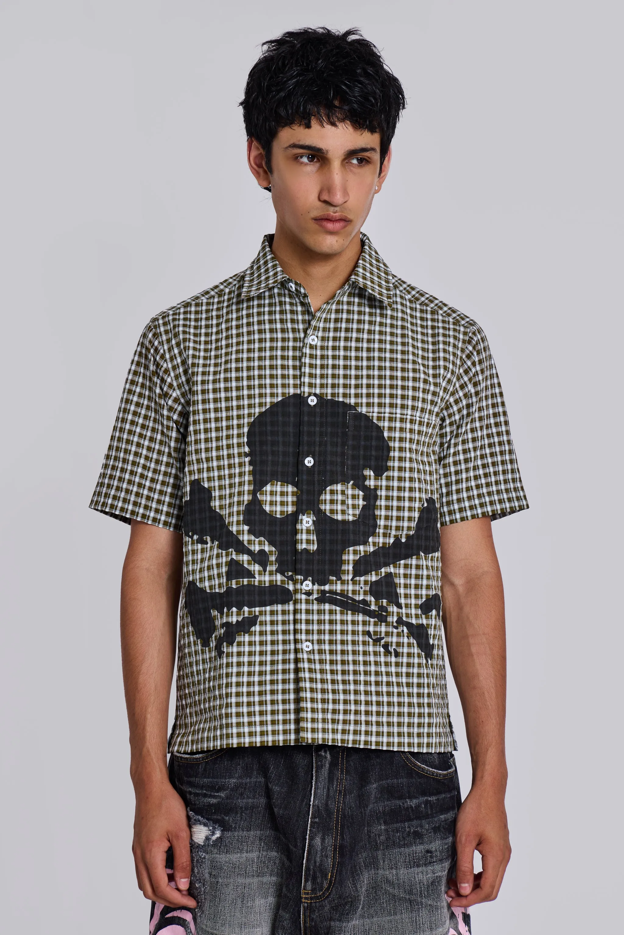 Wasted Check Shirt sold by Jaded London product image thumbnail 4