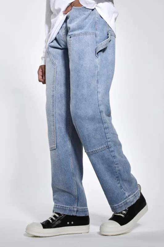Blue Carpenter Jeans In Skate Fit sold by Jaded London