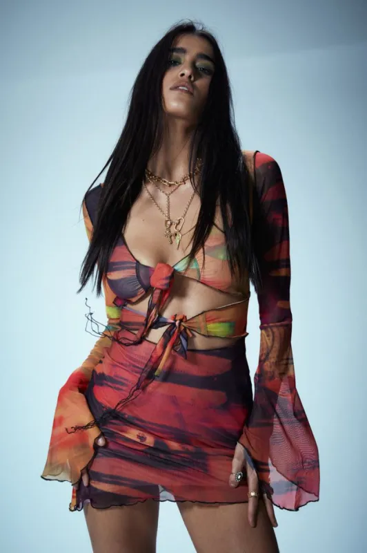 Mystic Mesh Mini Dress sold by Jaded London