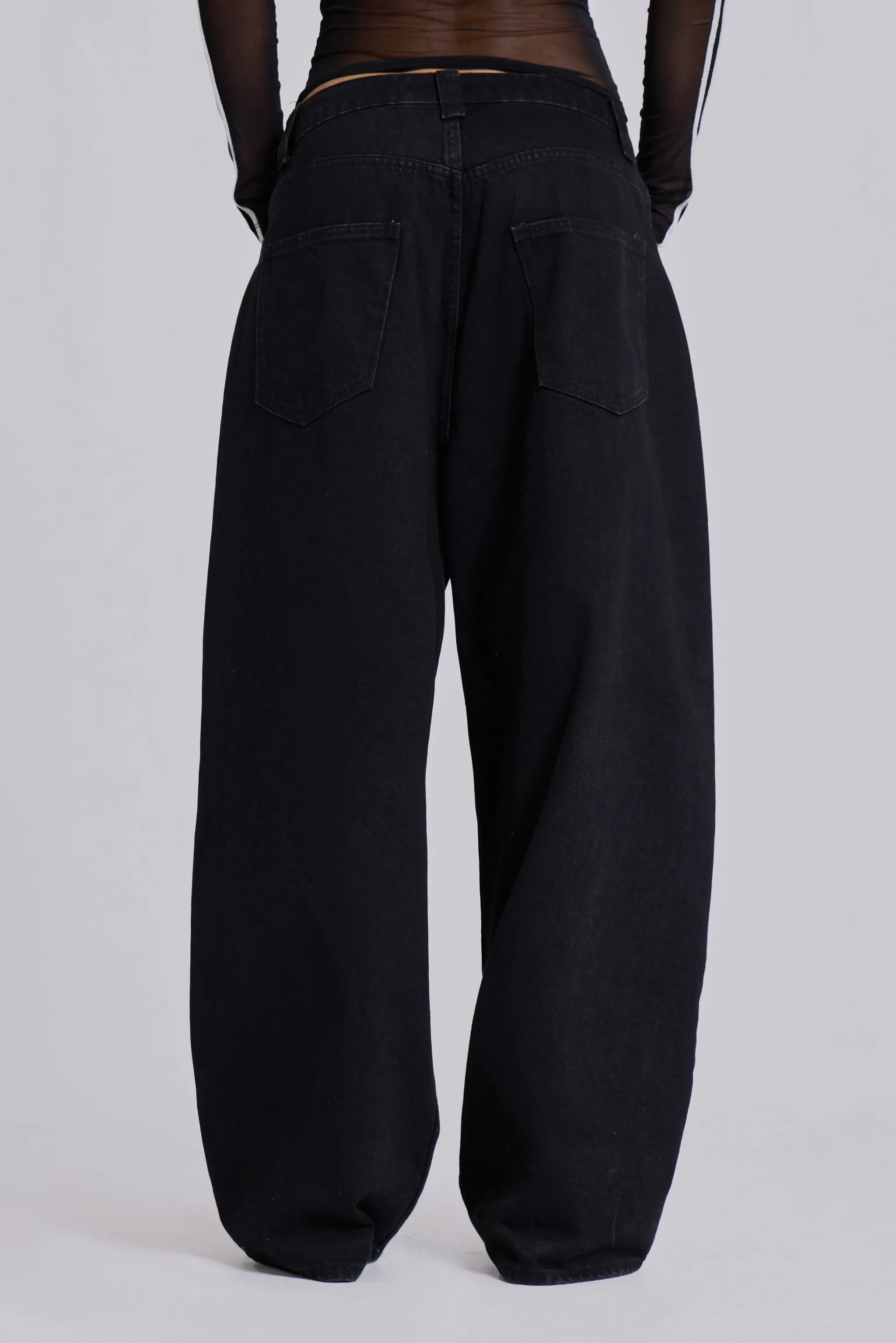 Solid Black XL Colossus Jeans sold by Jaded London product image thumbnail 5