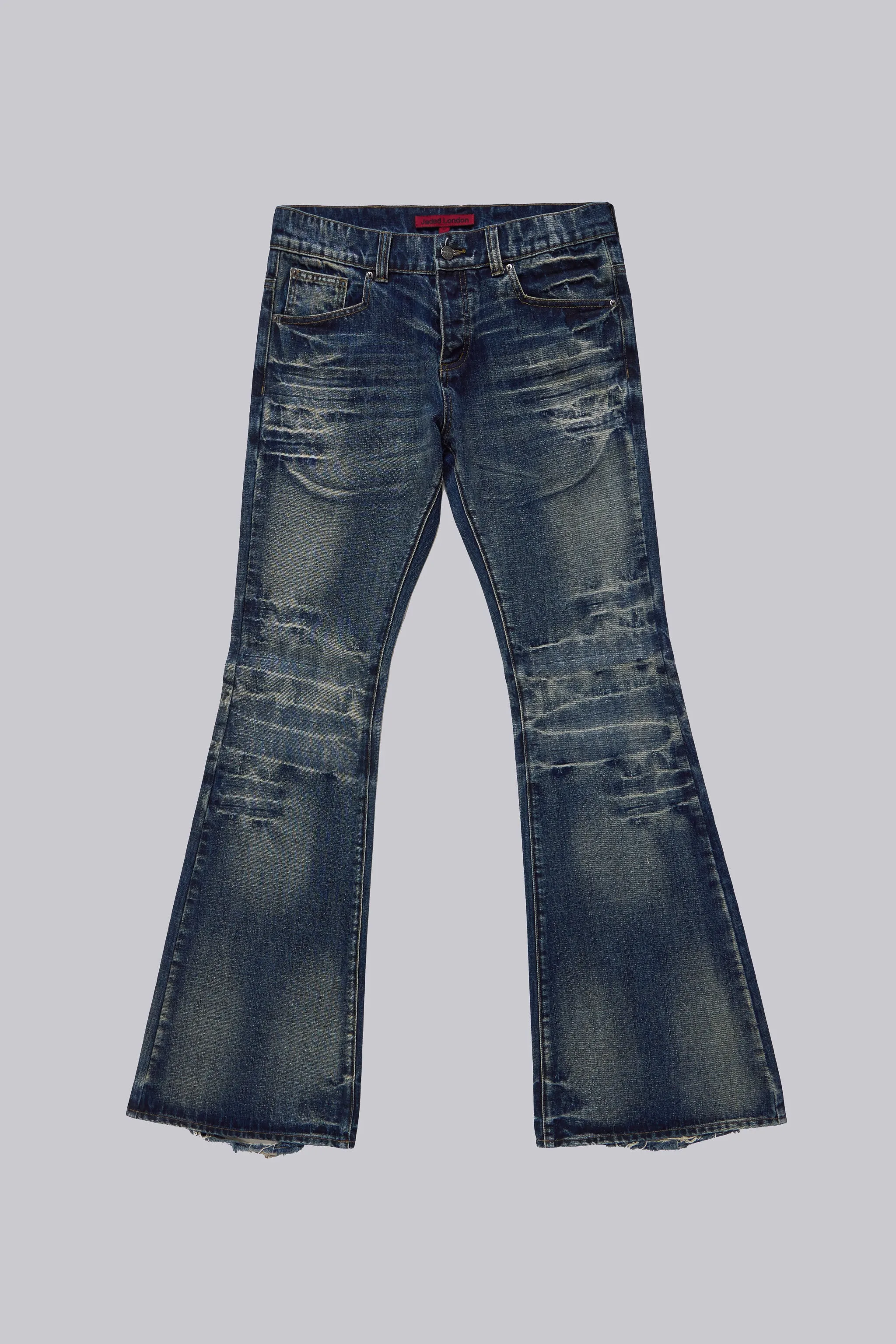Mid Blue Drift Bootcut Jeans sold by Jaded London product image thumbnail 2