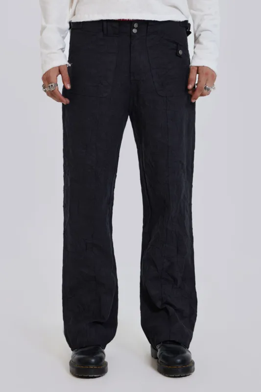 Black Creased Pants sold by Jaded London