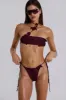 Alira Knit Flower Bandeau Bikini Top sold by Jaded London