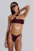 Alira Knit Flower Bandeau Bikini Top sold by Jaded London