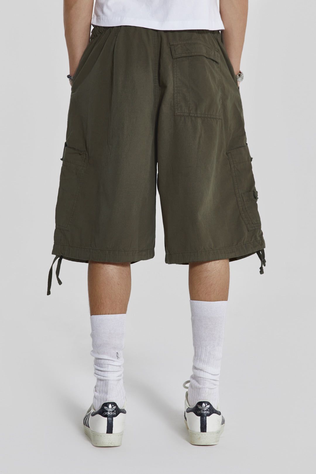 Khaki Parachute Cargo Shorts sold by Jaded London product image thumbnail 3