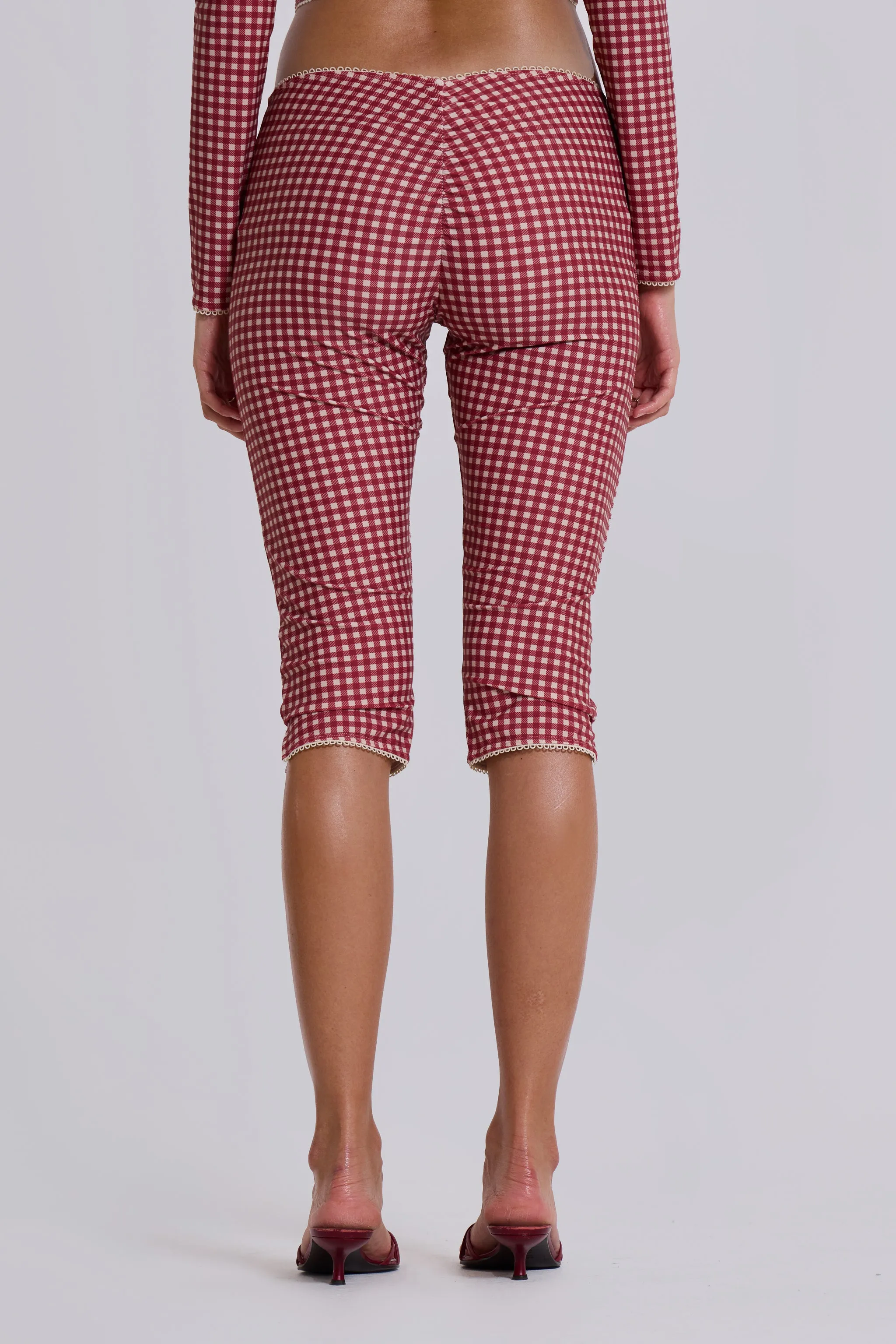 Freda Gingham Swim Capri Trousers | Parallel
