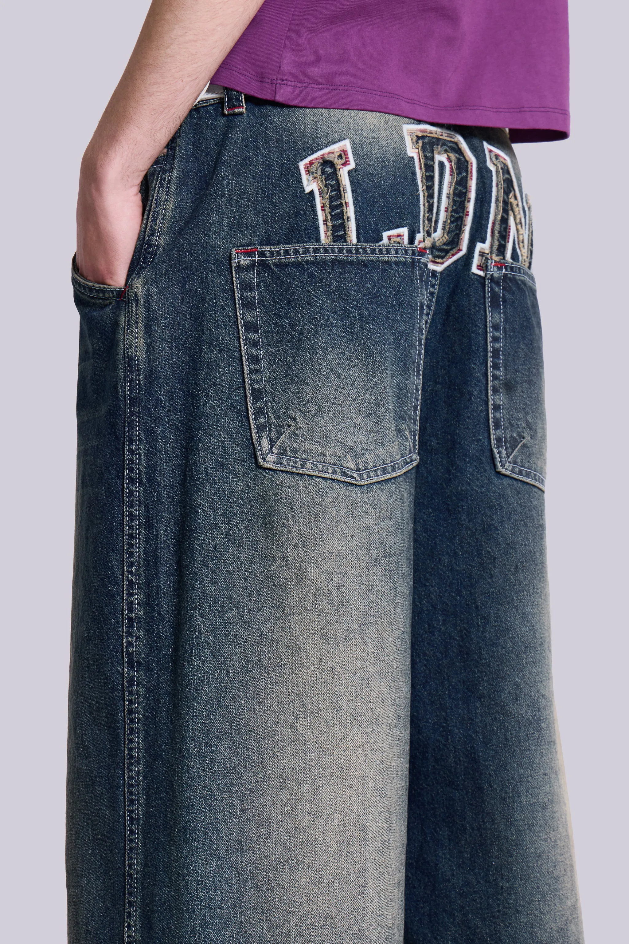 LDN Denim Jorts sold by Jaded London product image thumbnail 3