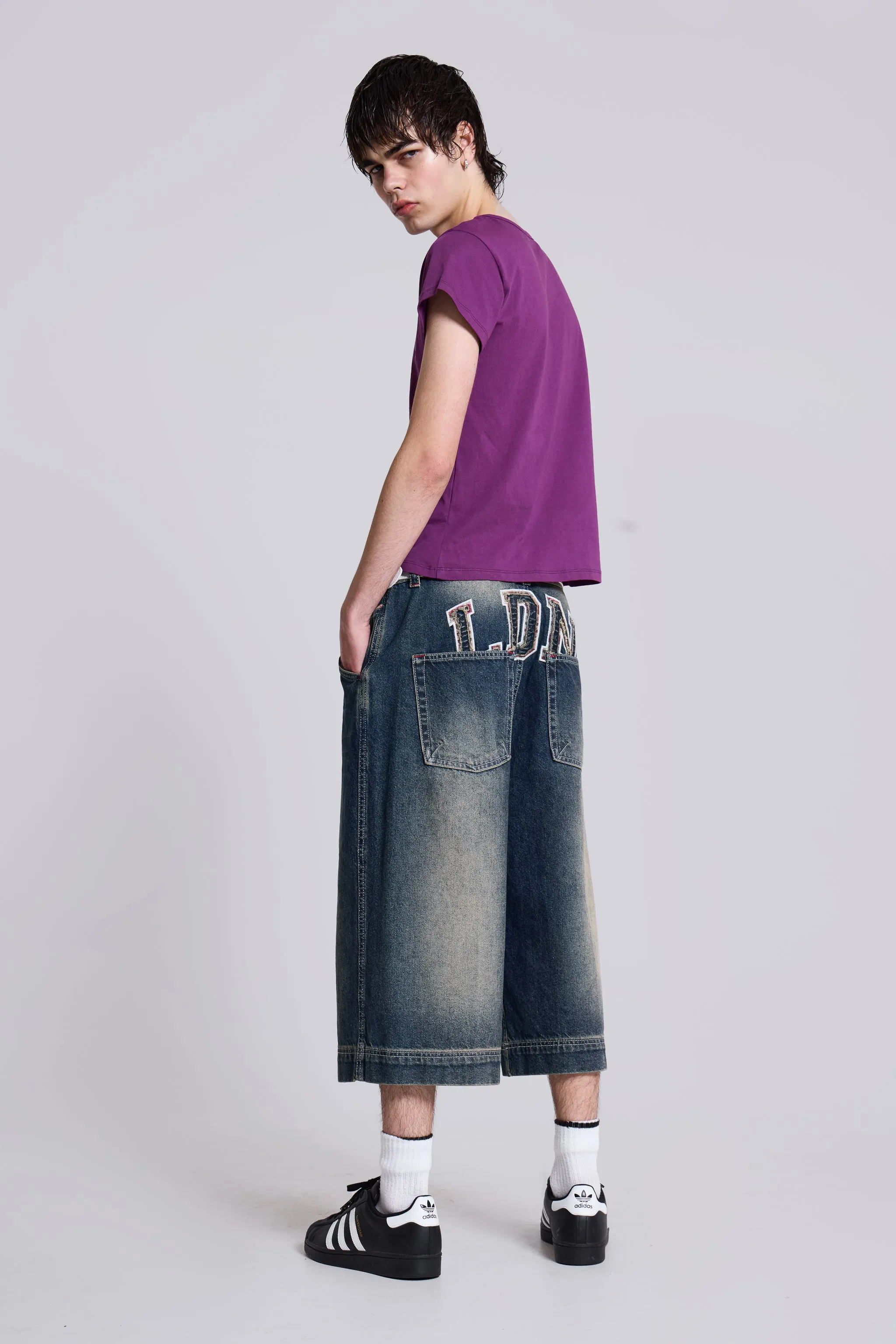 LDN Denim Jorts sold by Jaded London product image thumbnail 4