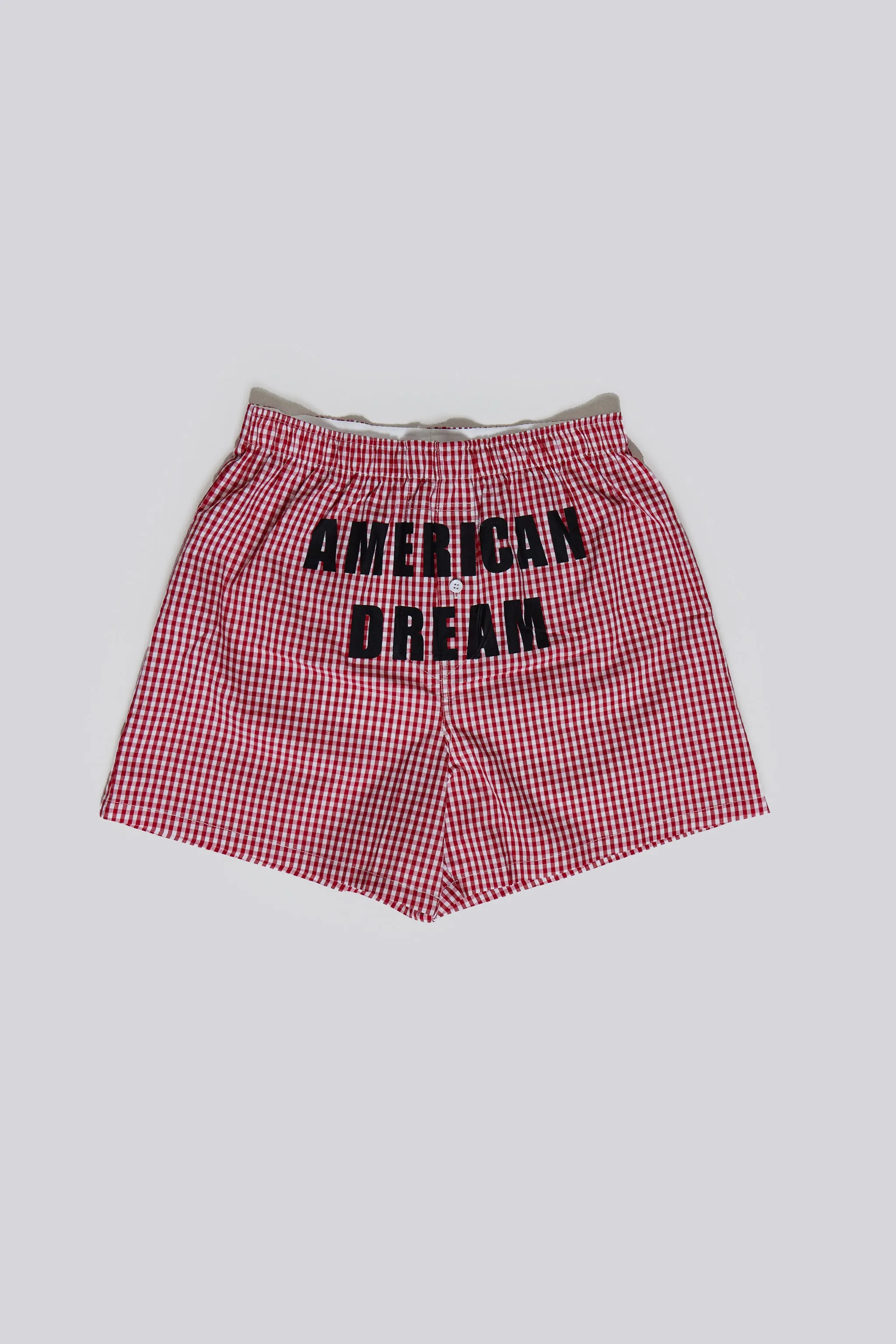 Red Gingham Printed Boxers sold by Jaded London