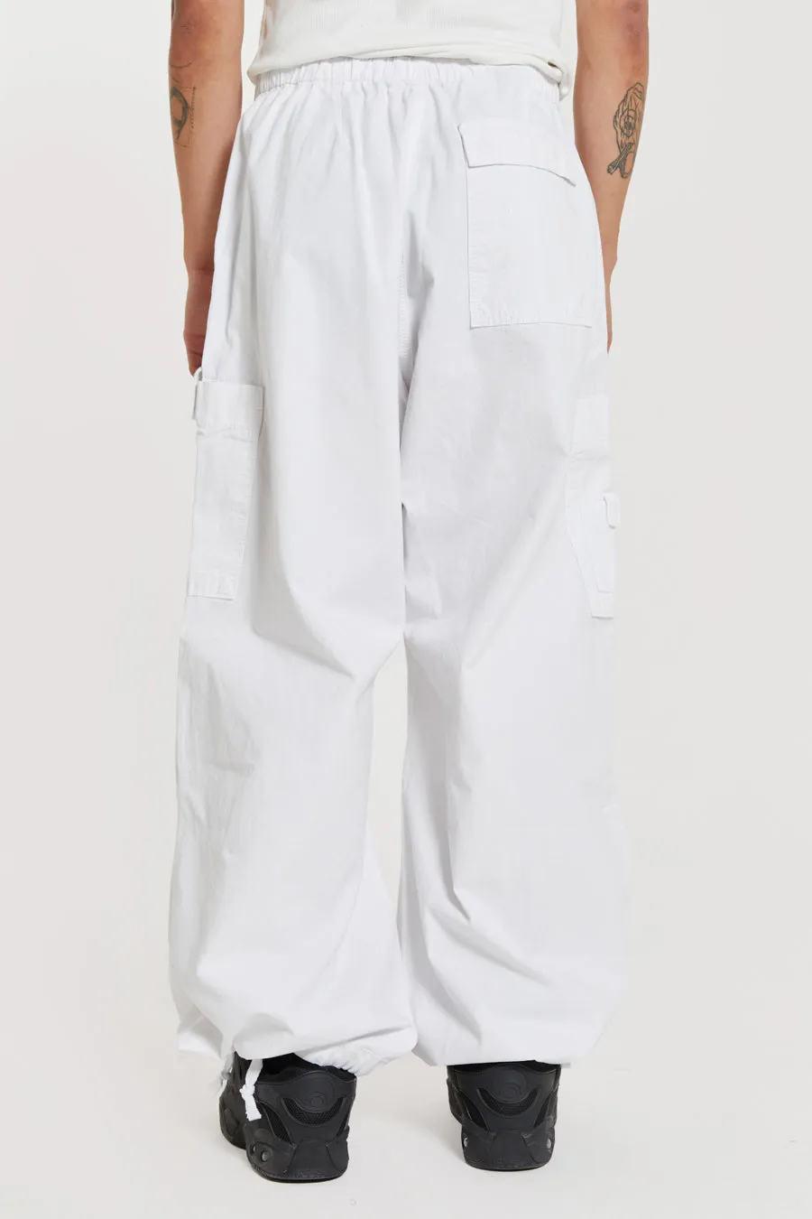 White Parachute Cargo Pants sold by Jaded London product image thumbnail 3