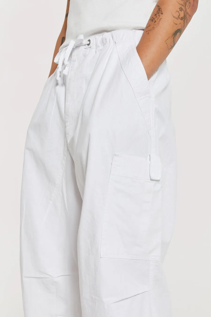 White Parachute Cargo Pants sold by Jaded London product image thumbnail 4