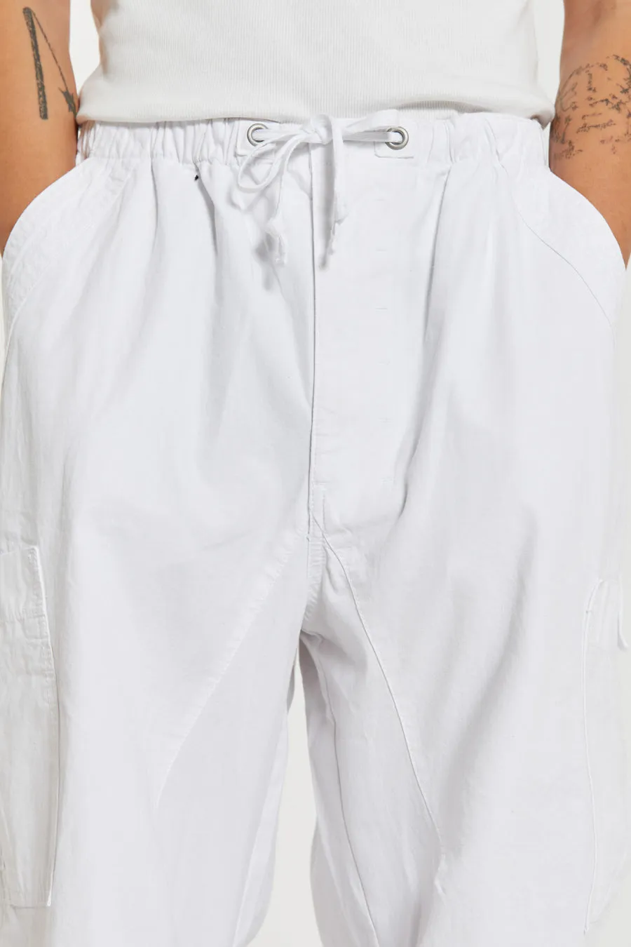 White Parachute Cargo Pants sold by Jaded London product image thumbnail 5