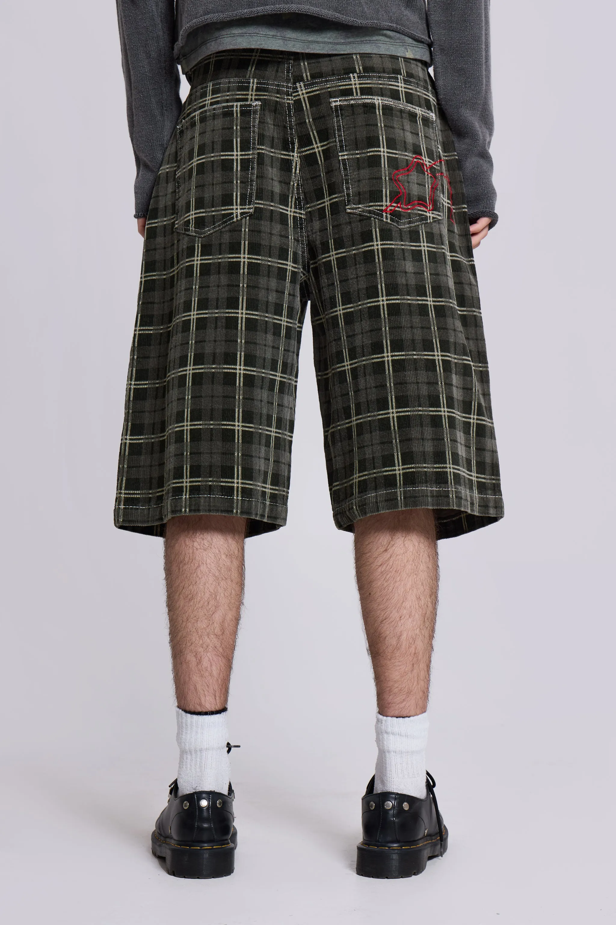 Brooklyn Cord Jumbo Jorts sold by Jaded London product image thumbnail 4