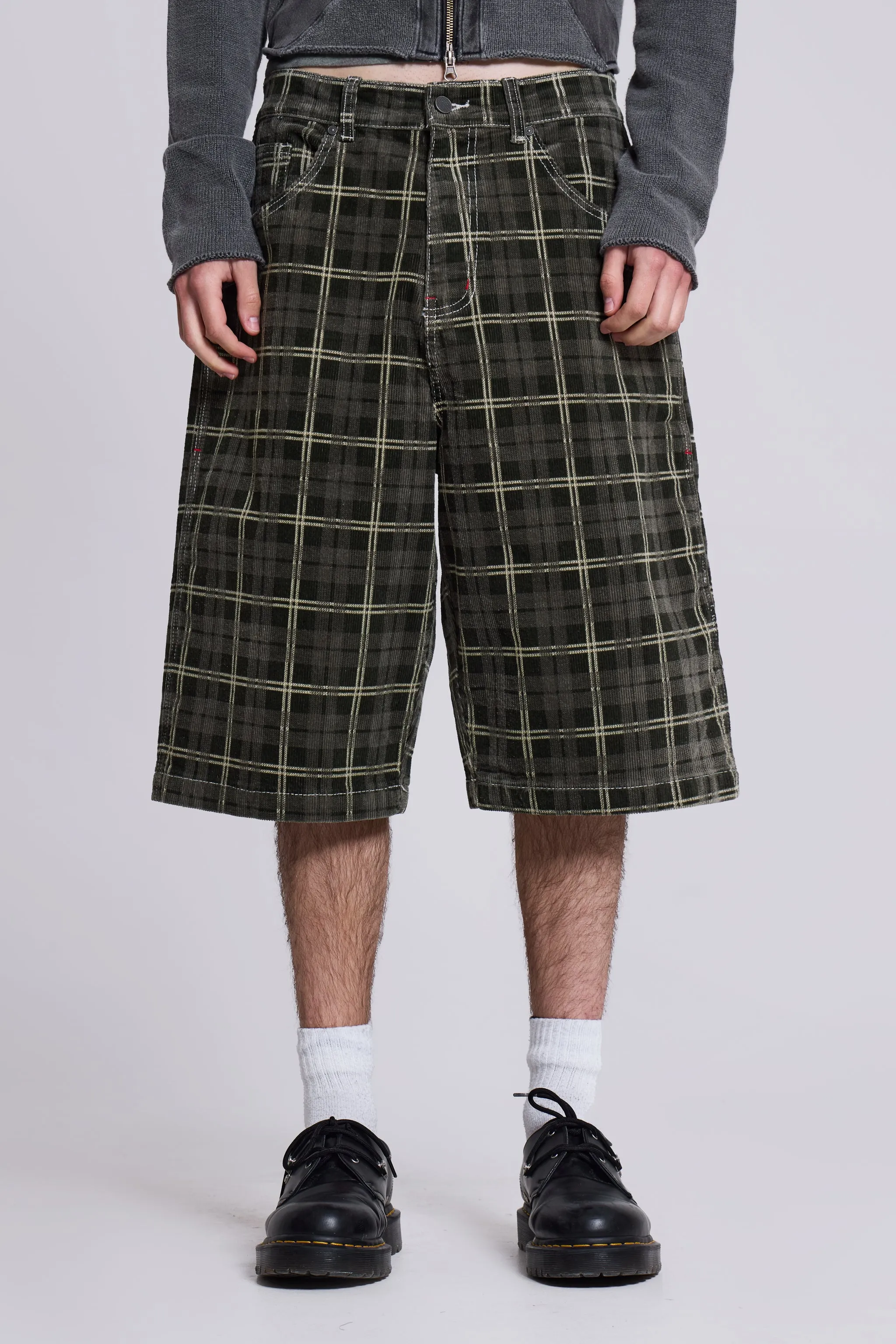 Brooklyn Cord Jumbo Jorts sold by Jaded London