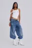Nailed Studded Colossus Jeans in Vintage Blue Wash sold by Jaded London