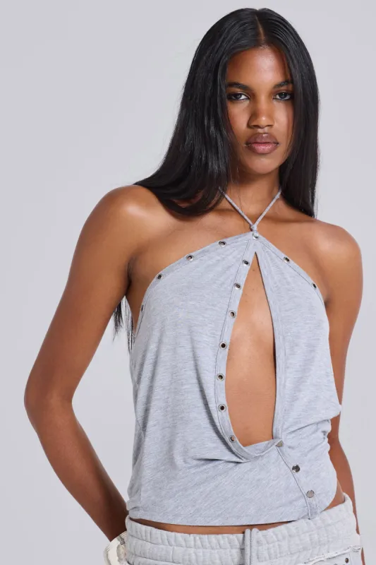 Zeila Cut Out Drape Top sold by Jaded London