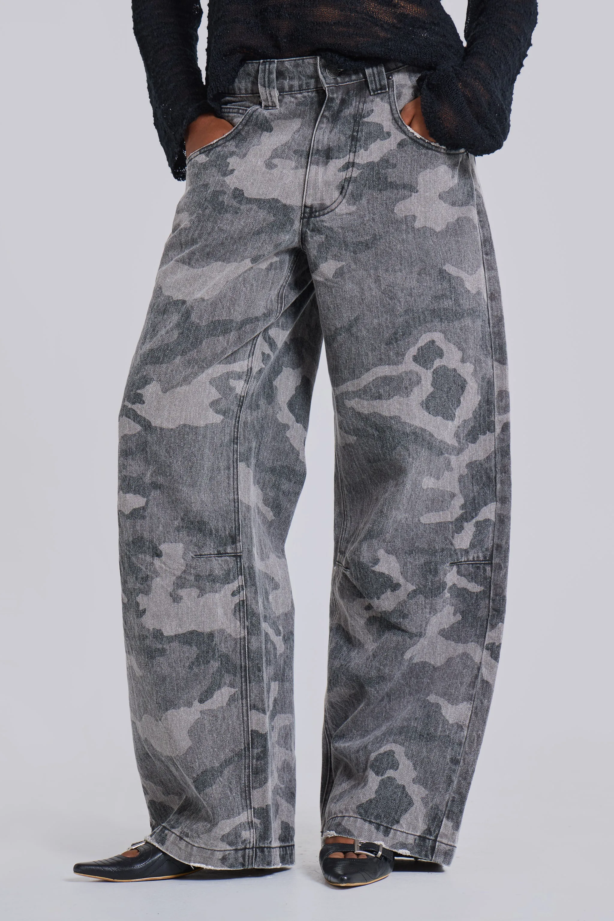 Camo Fade Colossus Jeans sold by Jaded London