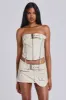 Axel Faux Leather Corset Top sold by Jaded London