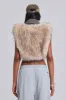 Meka Faux Fur Knit Shrug sold by Jaded London