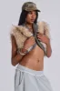 Meka Faux Fur Knit Shrug sold by Jaded London