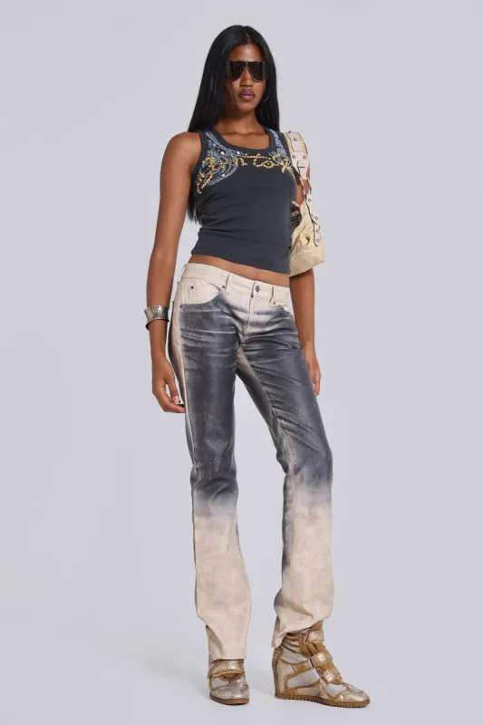 Airbrush Faux Leather Trousers sold by Jaded London