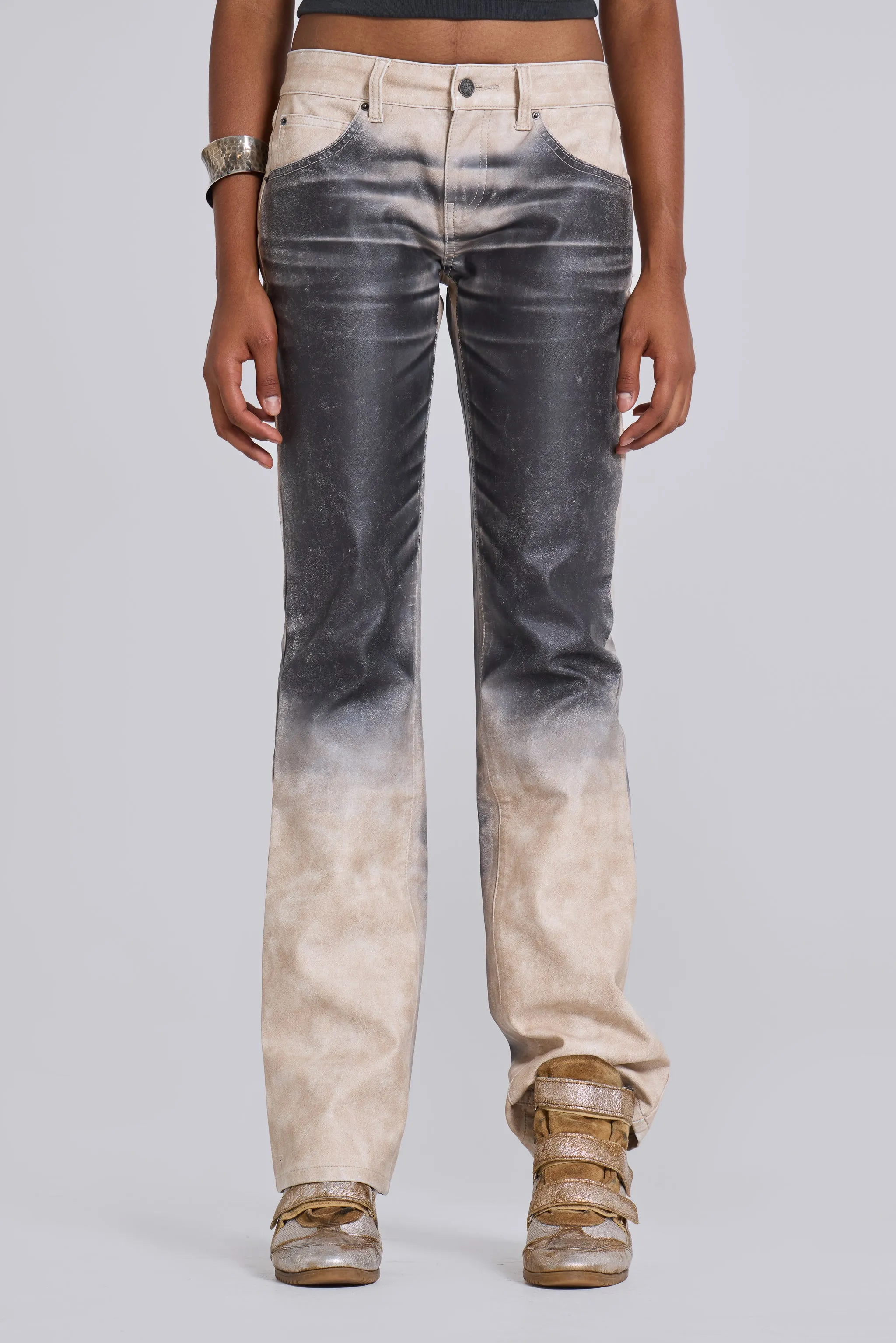 Airbrush Faux Leather Trousers sold by Jaded London product image thumbnail 2