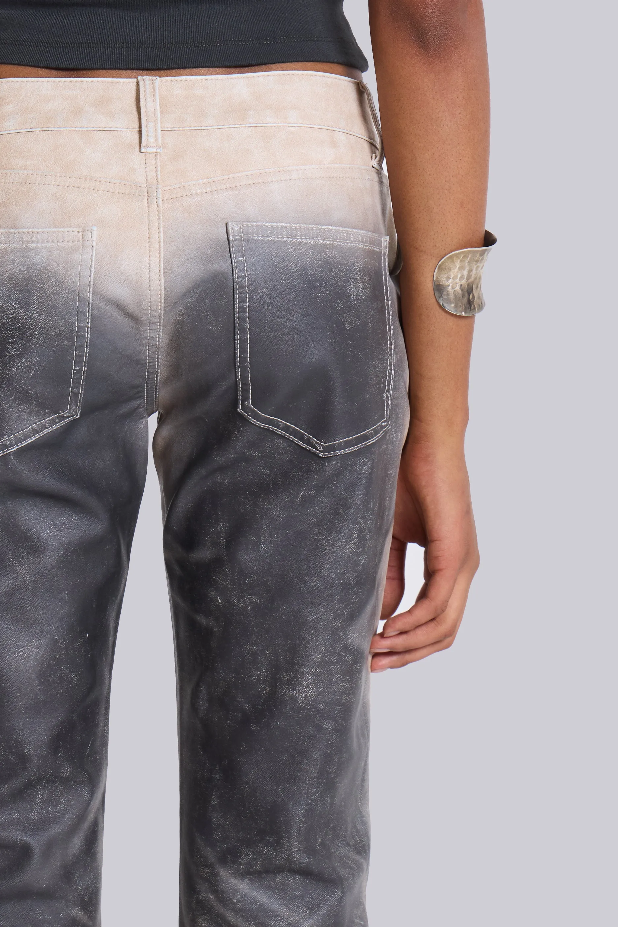 Airbrush Faux Leather Trousers sold by Jaded London product image thumbnail 3