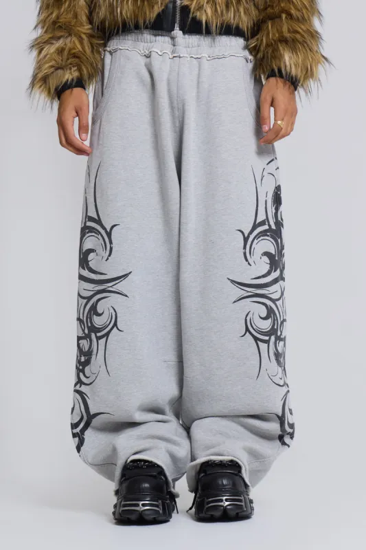 Grey Baggy Blade Joggers sold by Jaded London
