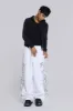 White Baggy Blade Joggers sold by Jaded London