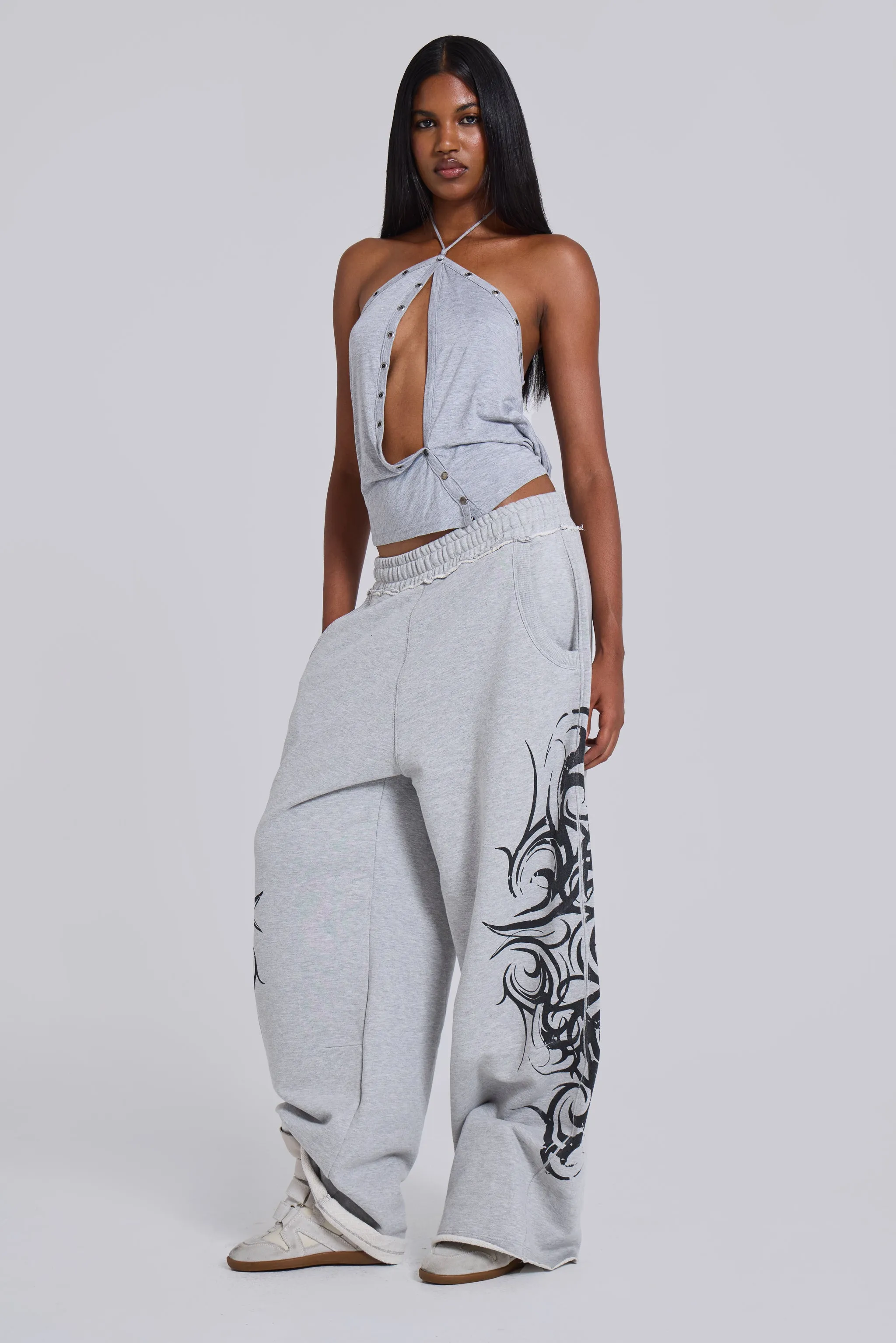 Grey Baggy Blade Joggers sold by Jaded London product image thumbnail 3