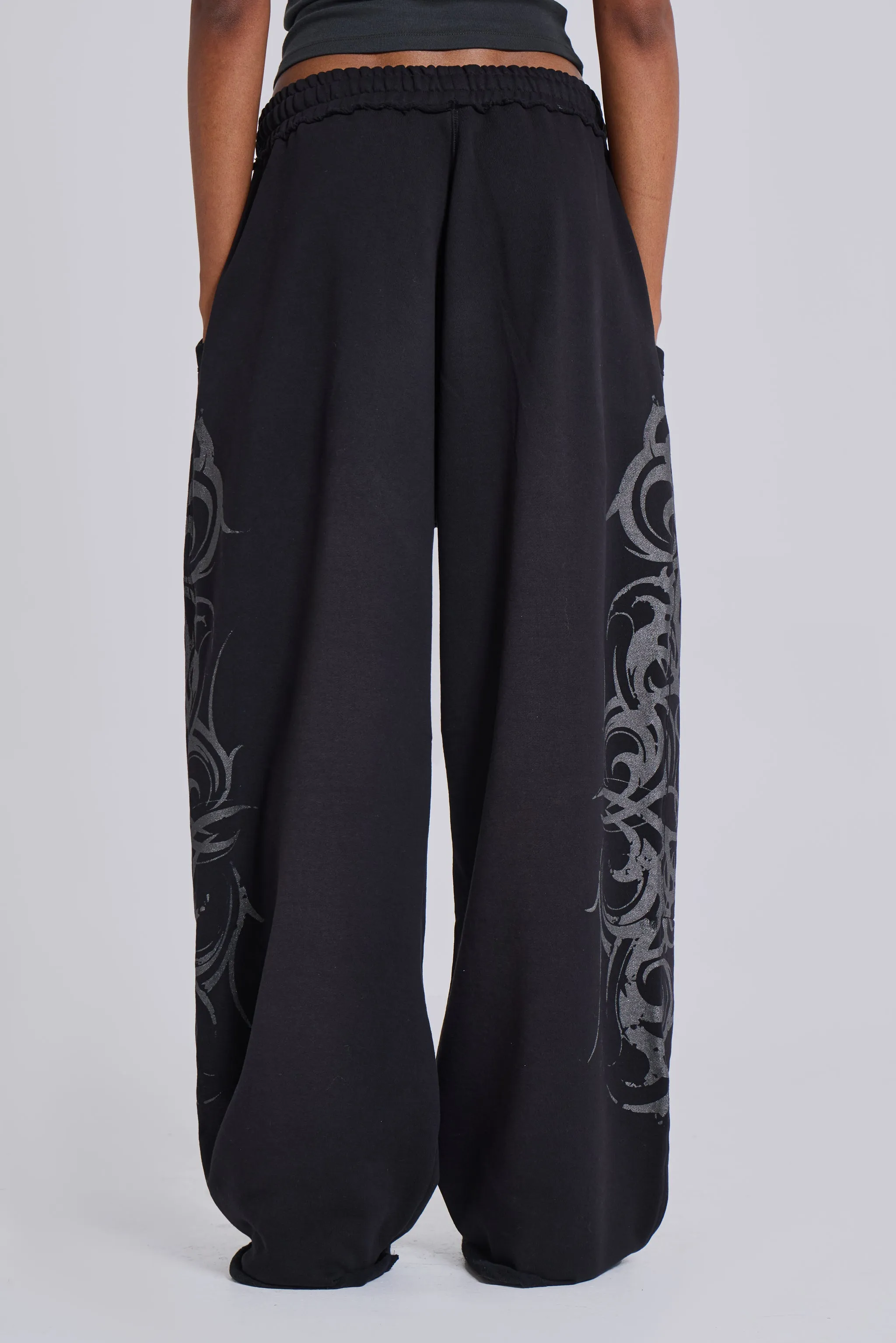 Black Baggy Blade Joggers sold by Jaded London product image thumbnail 3