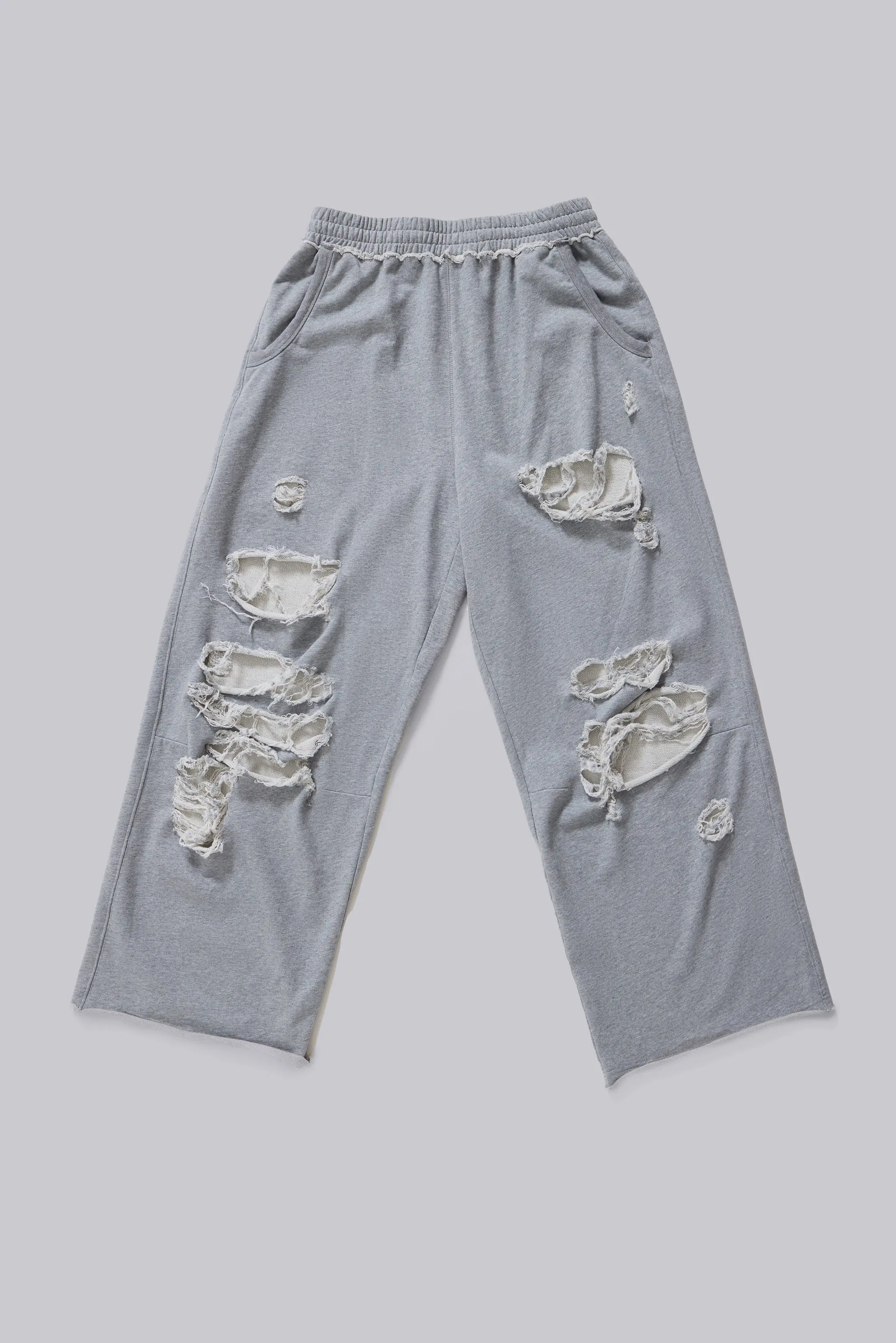 Distressed Grey Marl Baggy Monster Joggers sold by Jaded London product image thumbnail 2