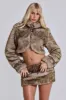 Raven Faux Fur & Leather Skirt sold by Jaded London