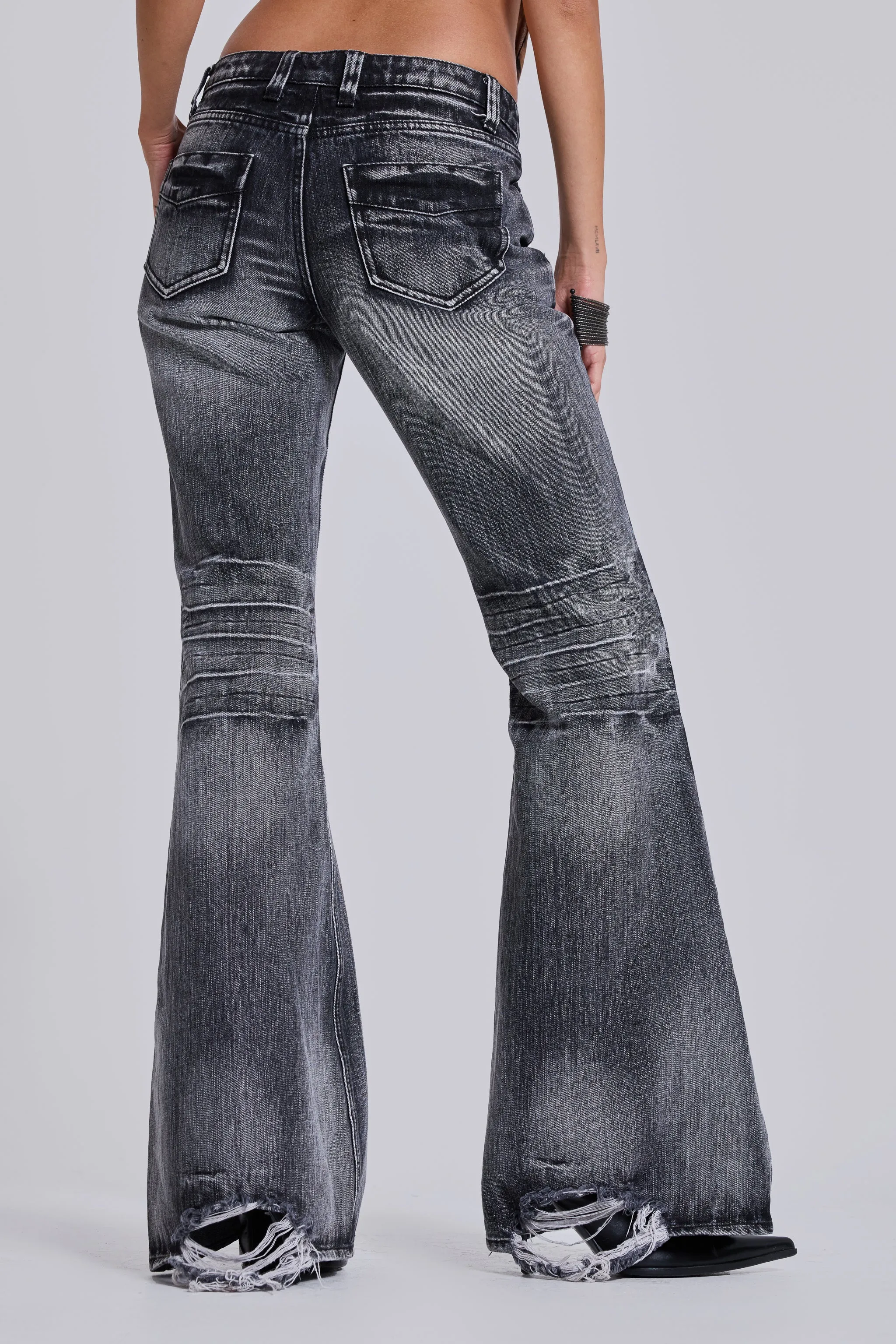 Washed Black Drift Bootcut Jeans sold by Jaded London product image thumbnail 3