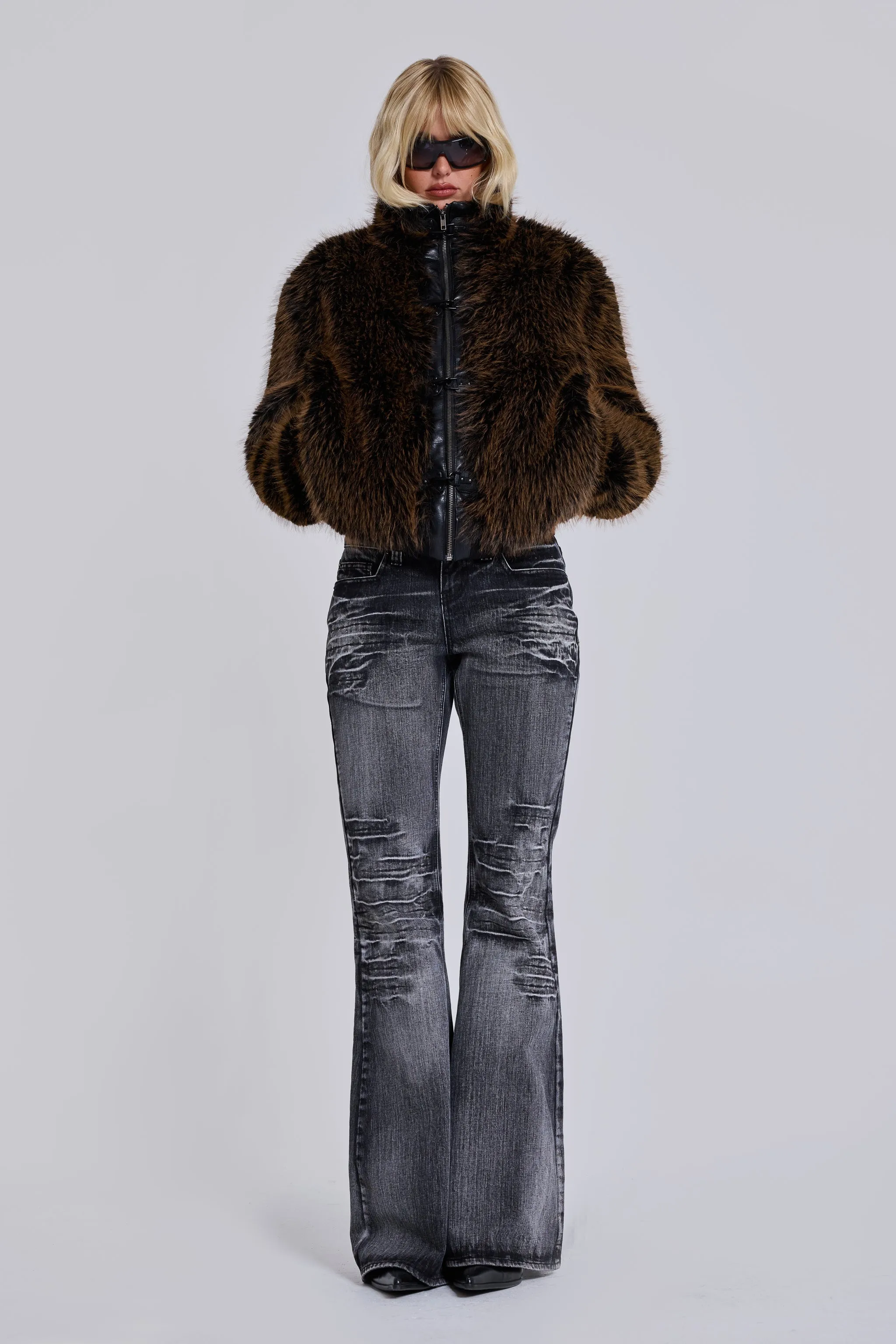 Washed Black Drift Bootcut Jeans sold by Jaded London product image thumbnail 5