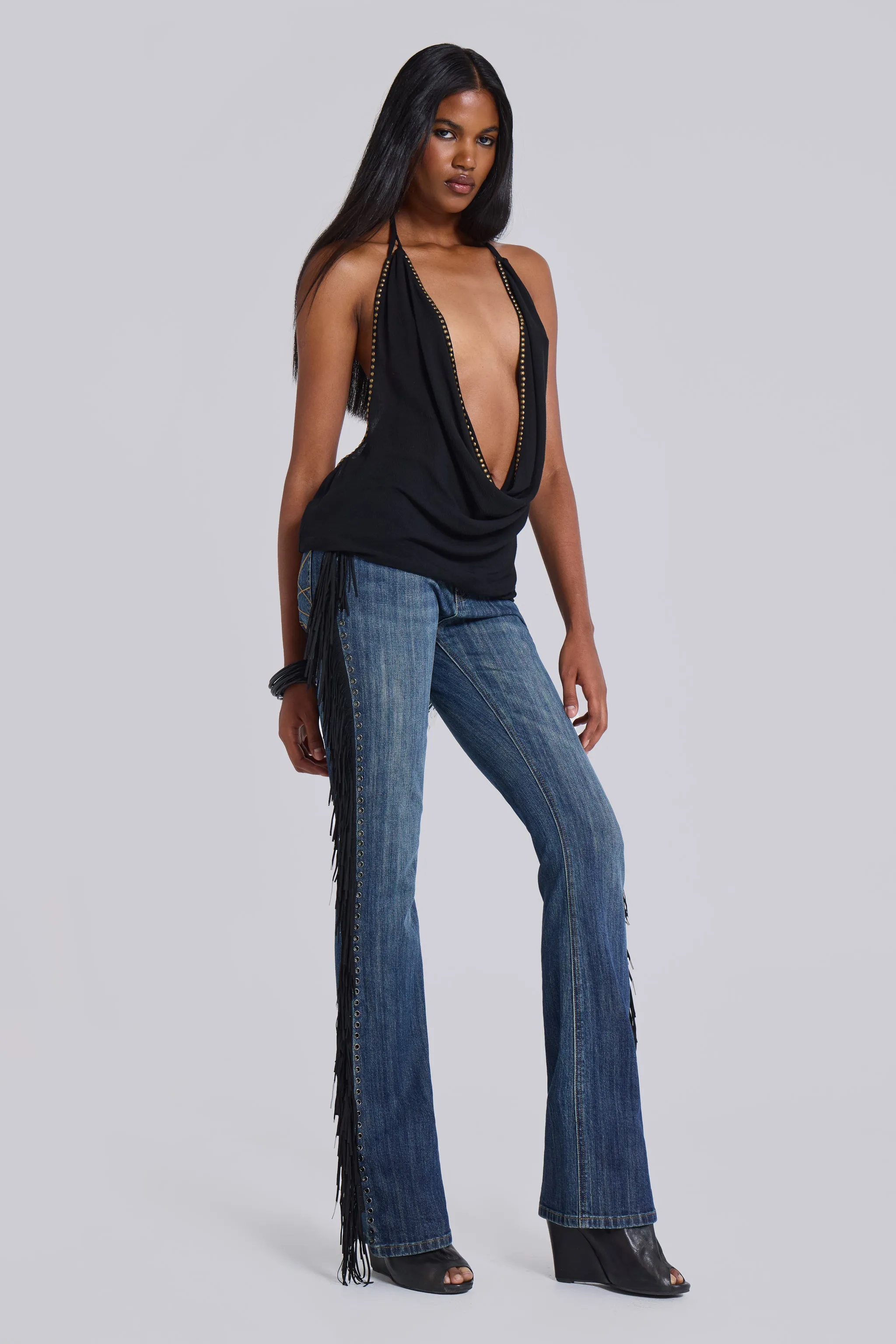 ★JADED LONDON UK★ El Topo Fringe Bootcut Jeans El Topo Fringe Bootcut Jeans | Parallel